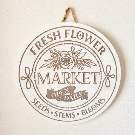 Fresh Flower Market Wall Décor Sign