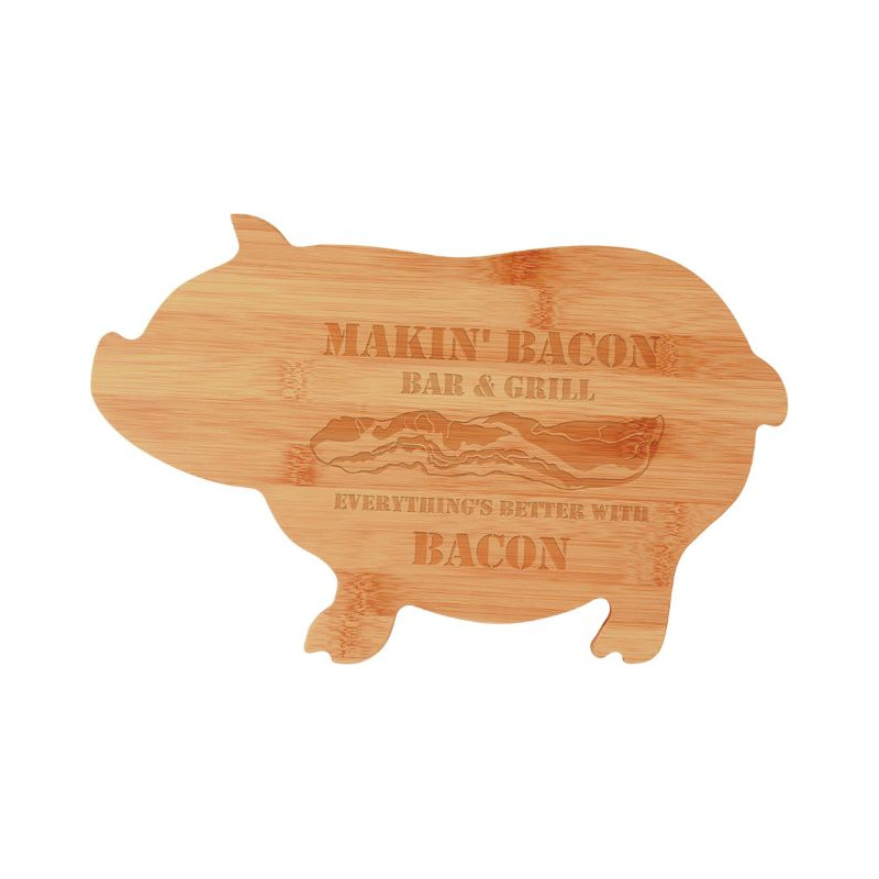 Personalized Bamboo Pig Cutting Board