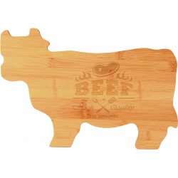 Personalized Bamboo Cow Cutting Board