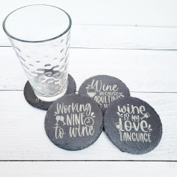 Personalized Round Slate Coasters