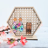 Hexagon Rattan Earring Stand