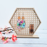 Hexagon Rattan Earring Stand