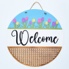 Handcrafted Spring Welcome Sign